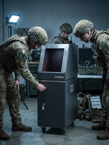  Caj&oacute;n para descarga de armas de uso militar  AR 500